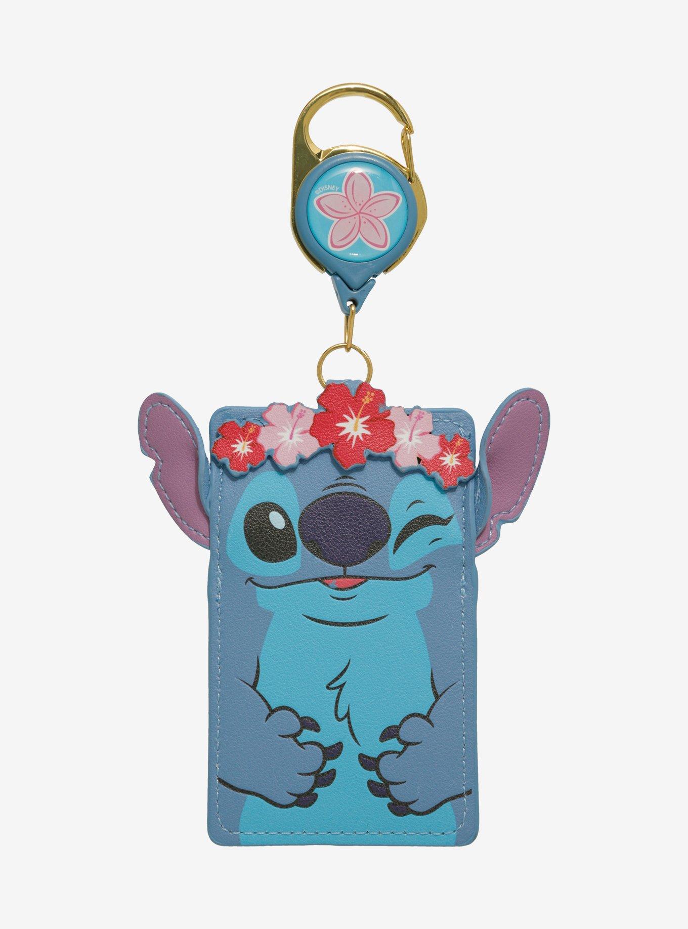 Disney Lilo & Stitch Flower Crown Stitch Retractable Lanyard - BoxLunch Exclusive