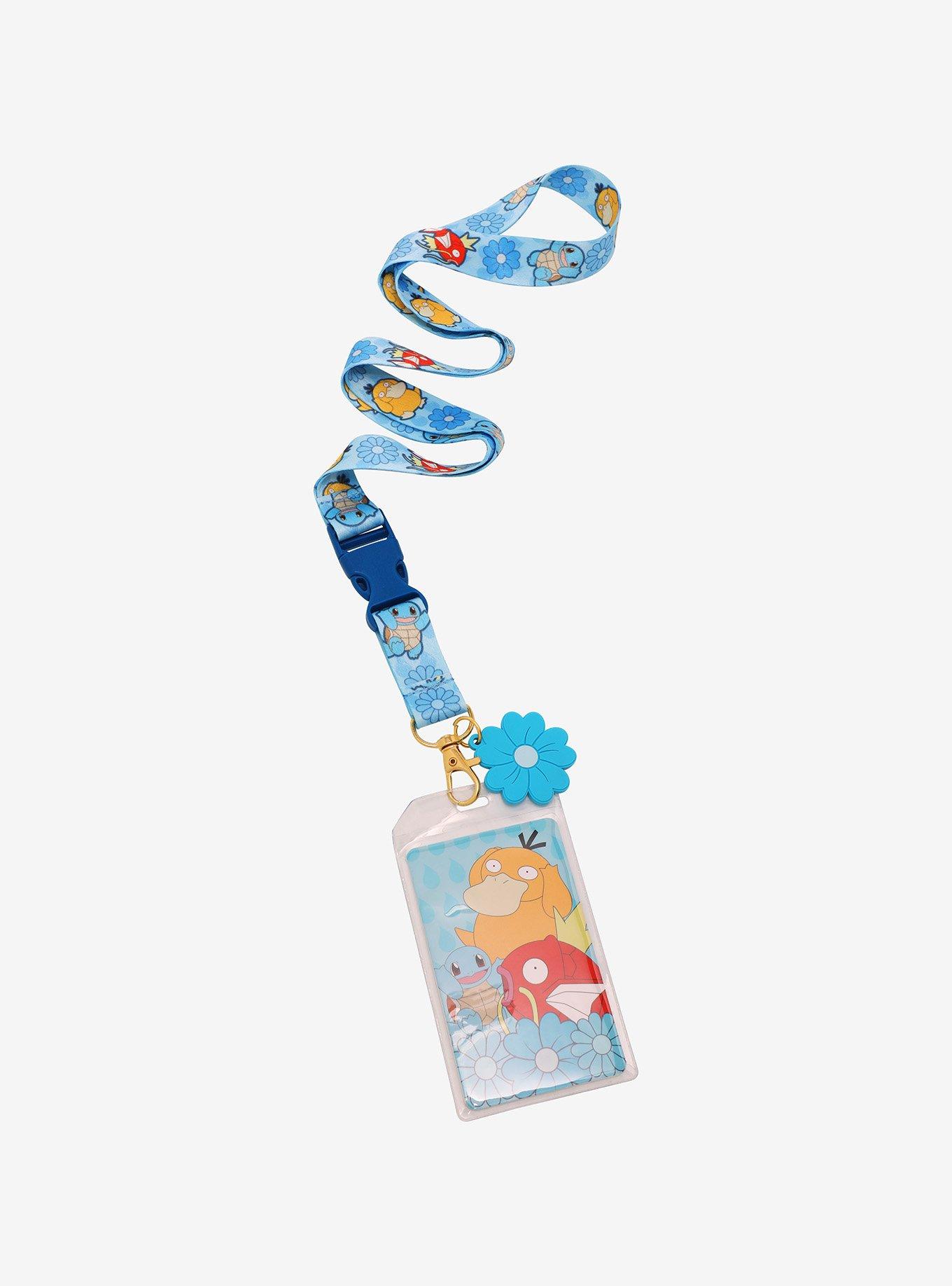 Pokémon Water Type Floral Allover Print Lanyard - BoxLunch Exclusive