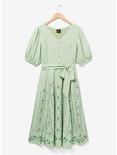 Disney The Princess and the Frog Bayou Puff Sleeve Midi Dress — BoxLunch Exclusive, SAGE, hi-res
