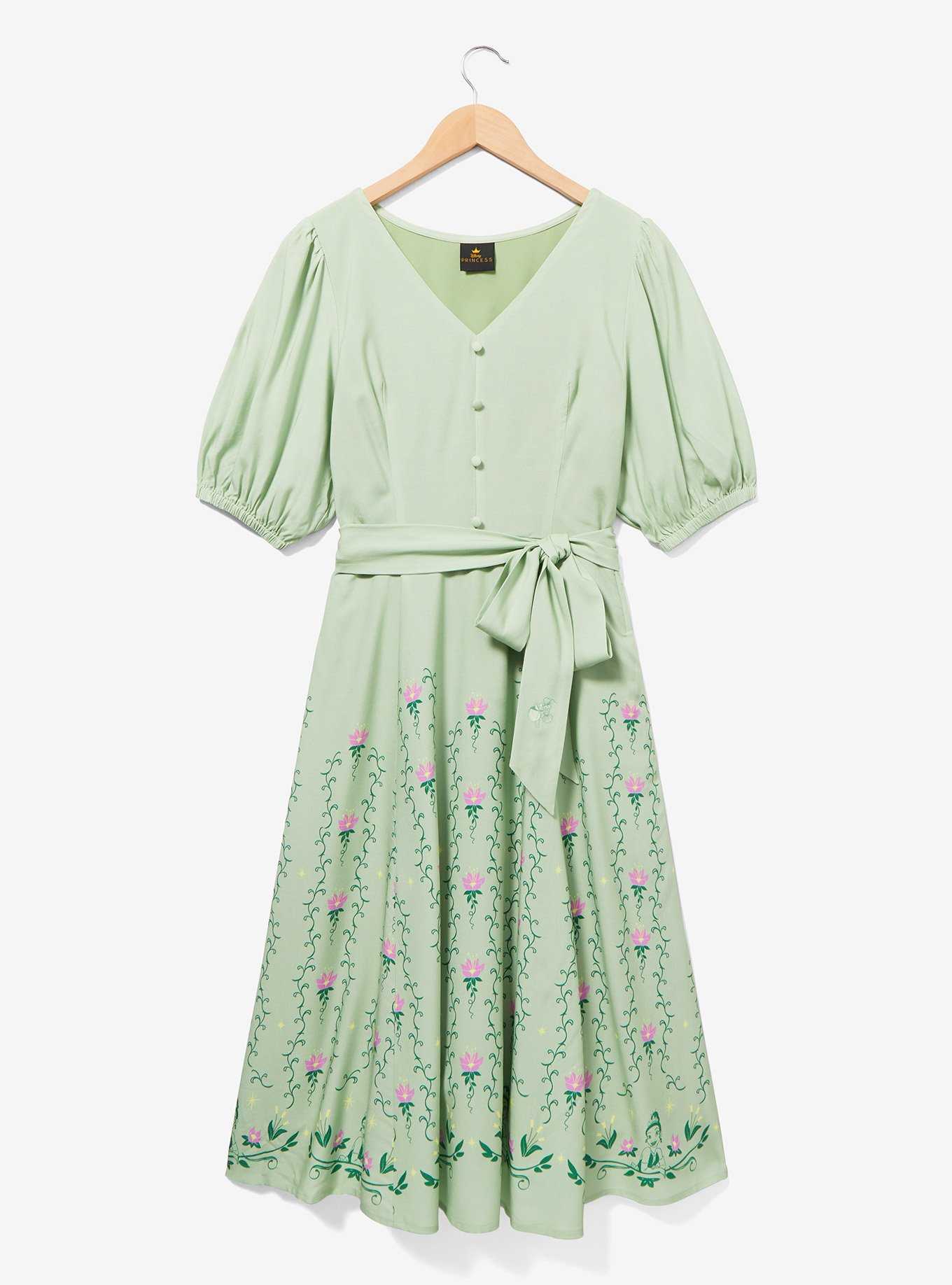 Disney The Princess and the Frog Bayou Puff Sleeve Midi Dress — BoxLunch Exclusive, , hi-res