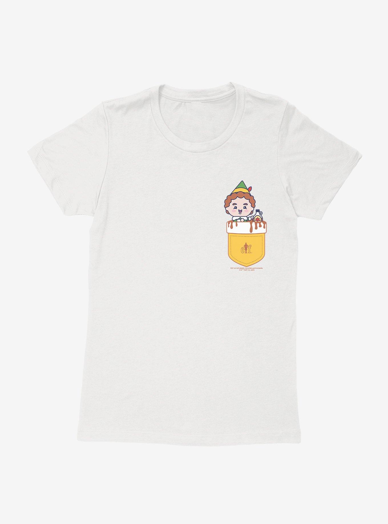 Elf Maple Syrup Faux Pocket Womens T-Shirt