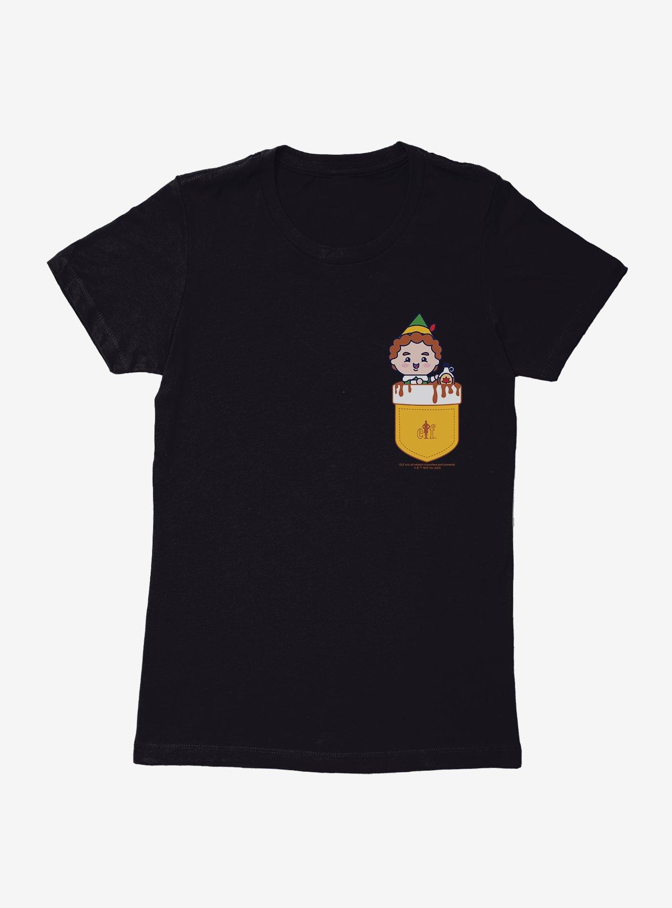Elf Maple Syrup Faux Pocket Womens T-Shirt