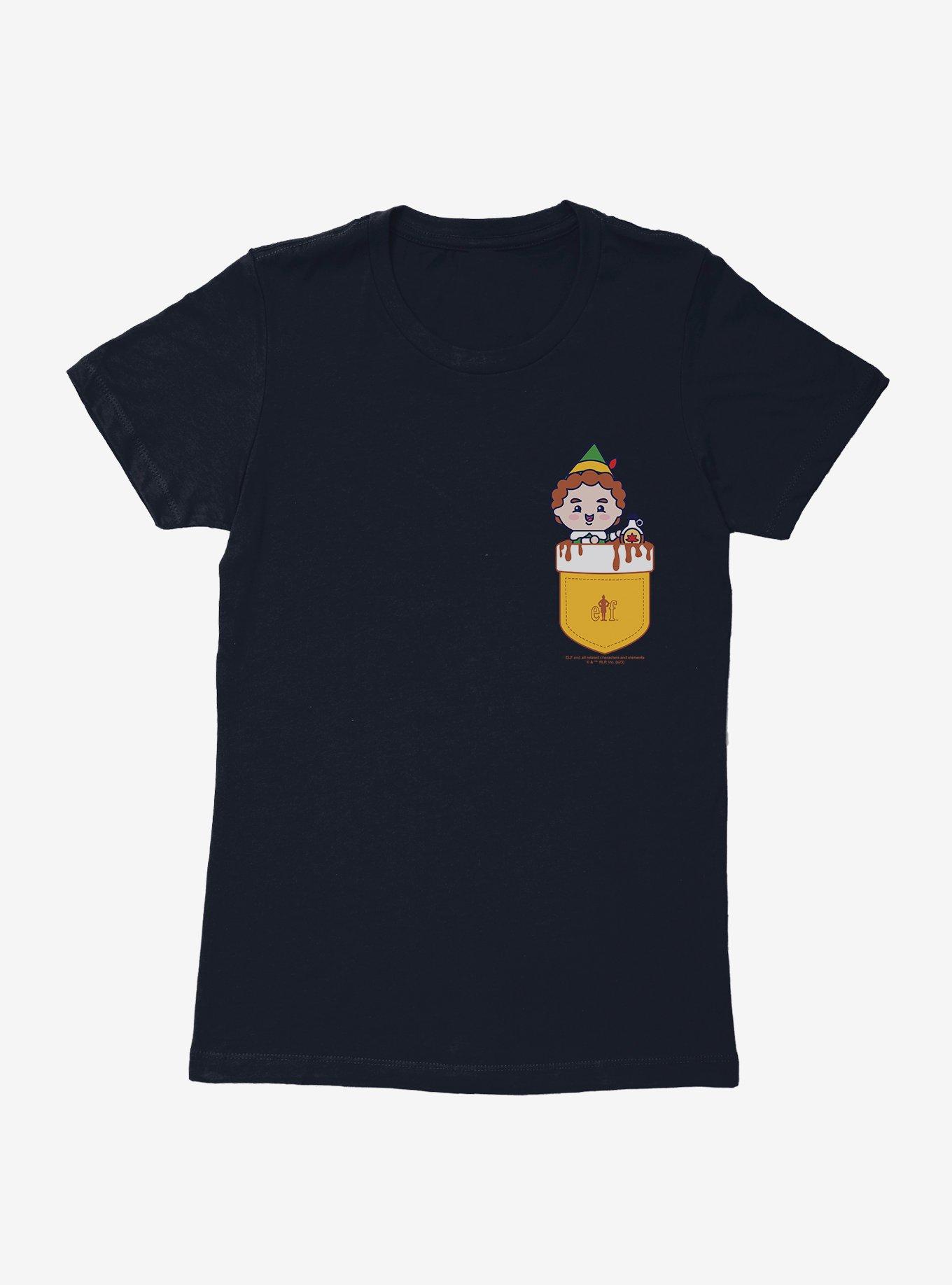 Elf Maple Syrup Faux Pocket Womens T-Shirt