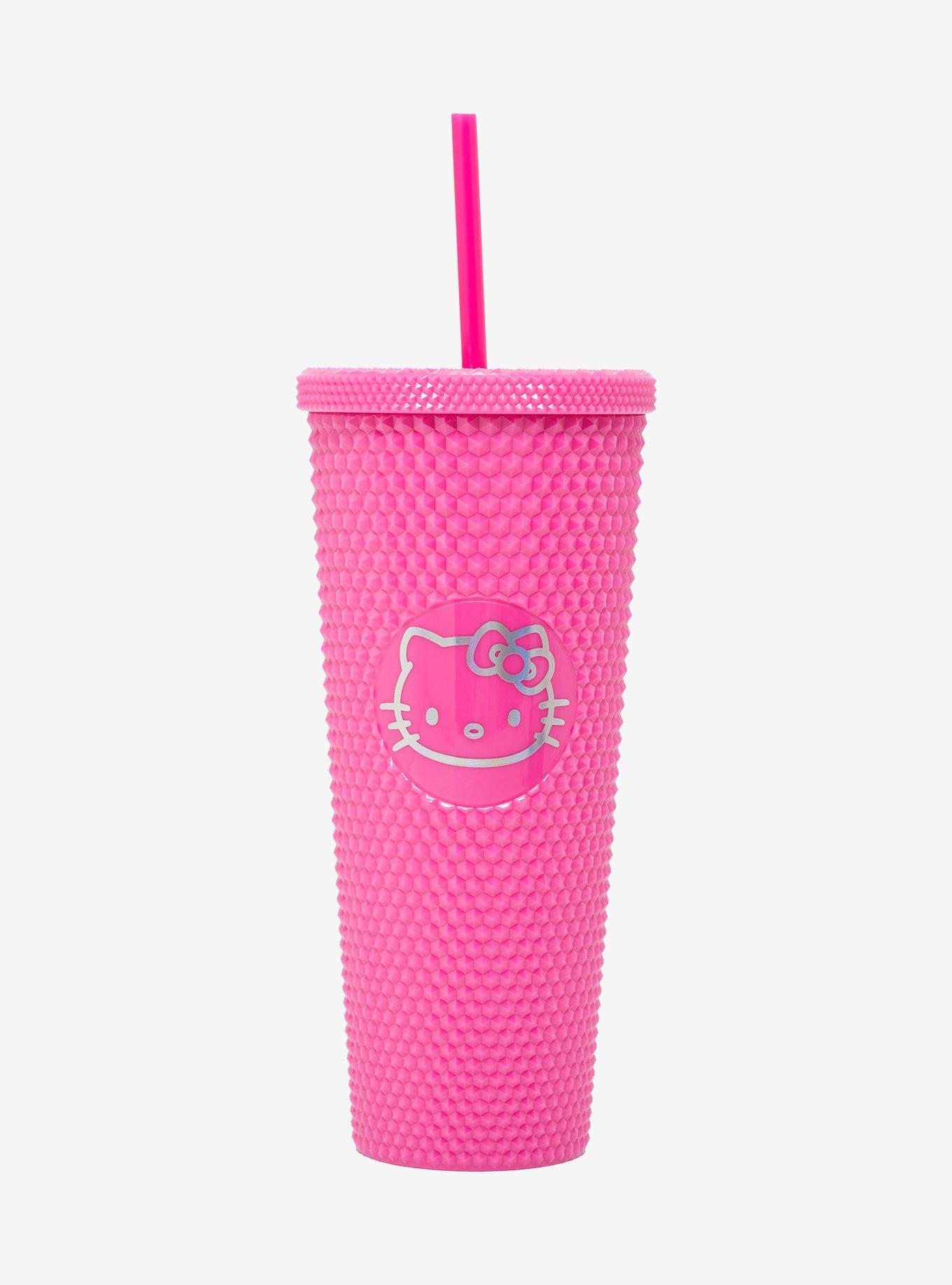 Hello Kitty Pink Pyramid Acrylic Travel Cup, , hi-res