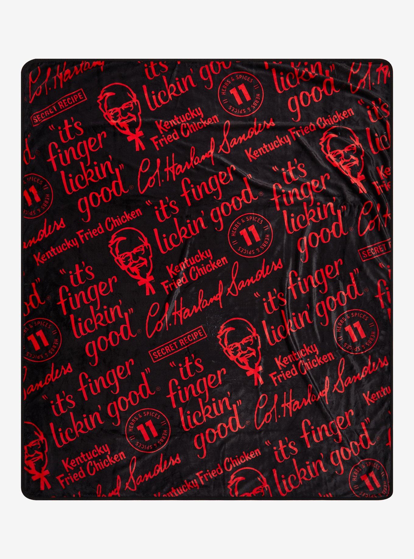 KFC Icons Allover Print Fleece Throw - BoxLunch Exclusive, , hi-res