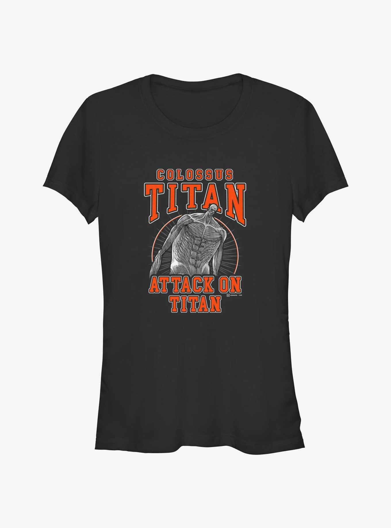 Attack on Titan Colossus Titan Jersey Girls T-Shirt, BLACK, hi-res