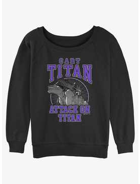 Attack on Titan Cart Titan Jersey Girls Slouchy Sweatshirt, , hi-res