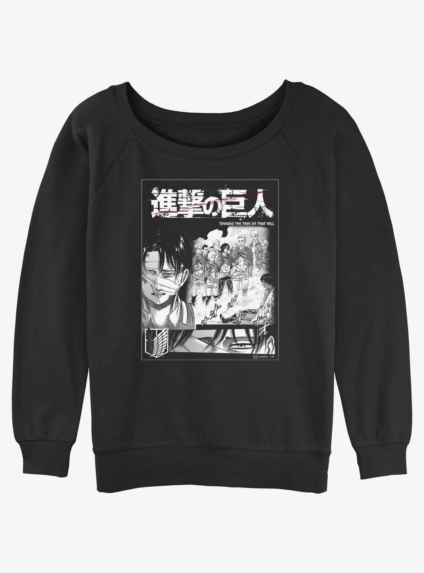 Attack on Titan Levi On The Hill Girls Slouchy Sweatshirt