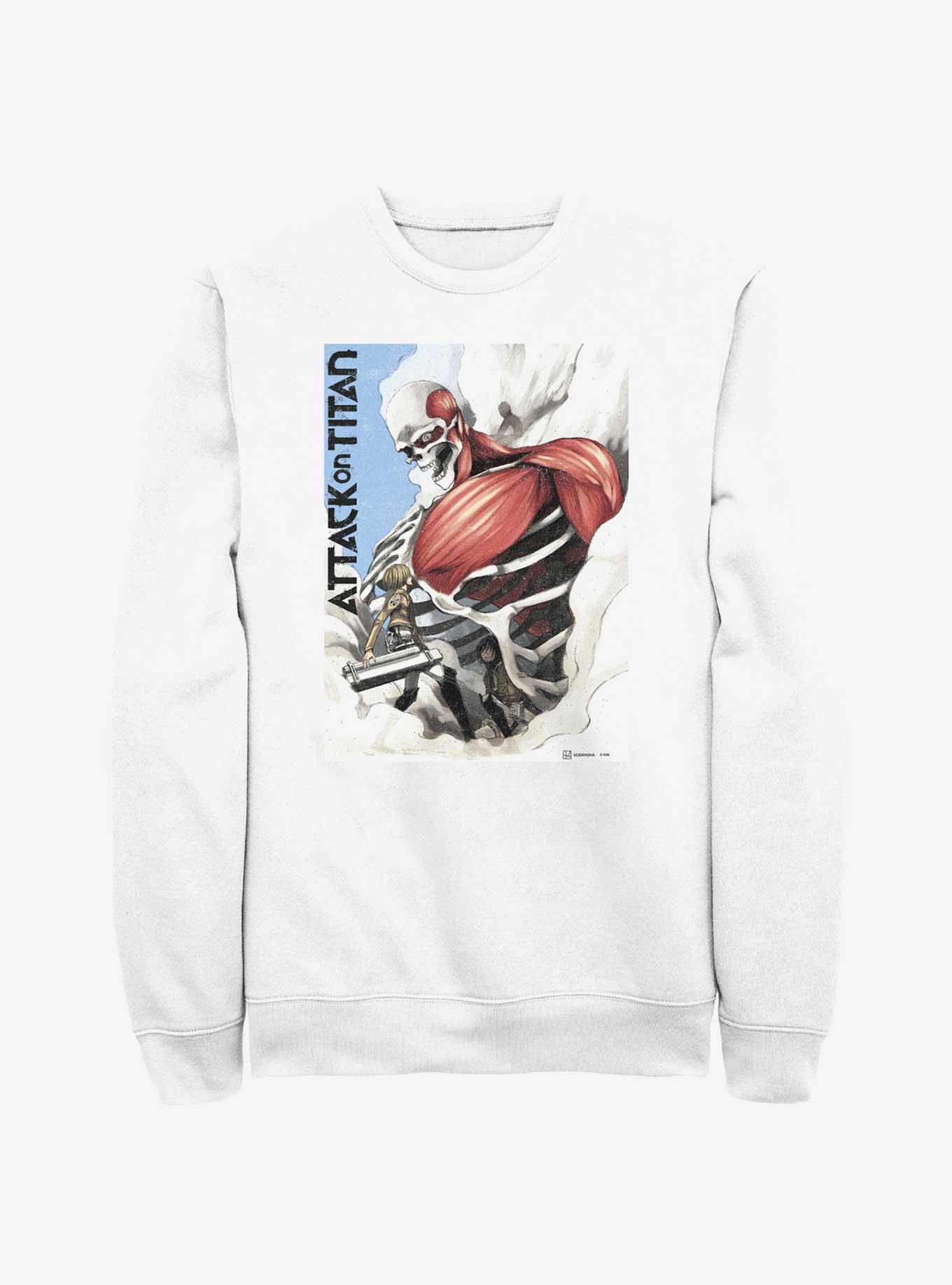 Attack on Titan In The Clouds Sweatshirt, WHITE, hi-res