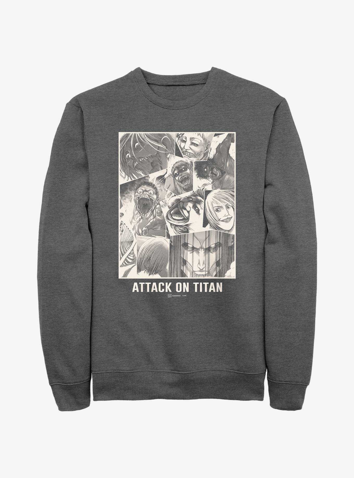 Attack on Titan Titan Collage Sweatshirt, , hi-res