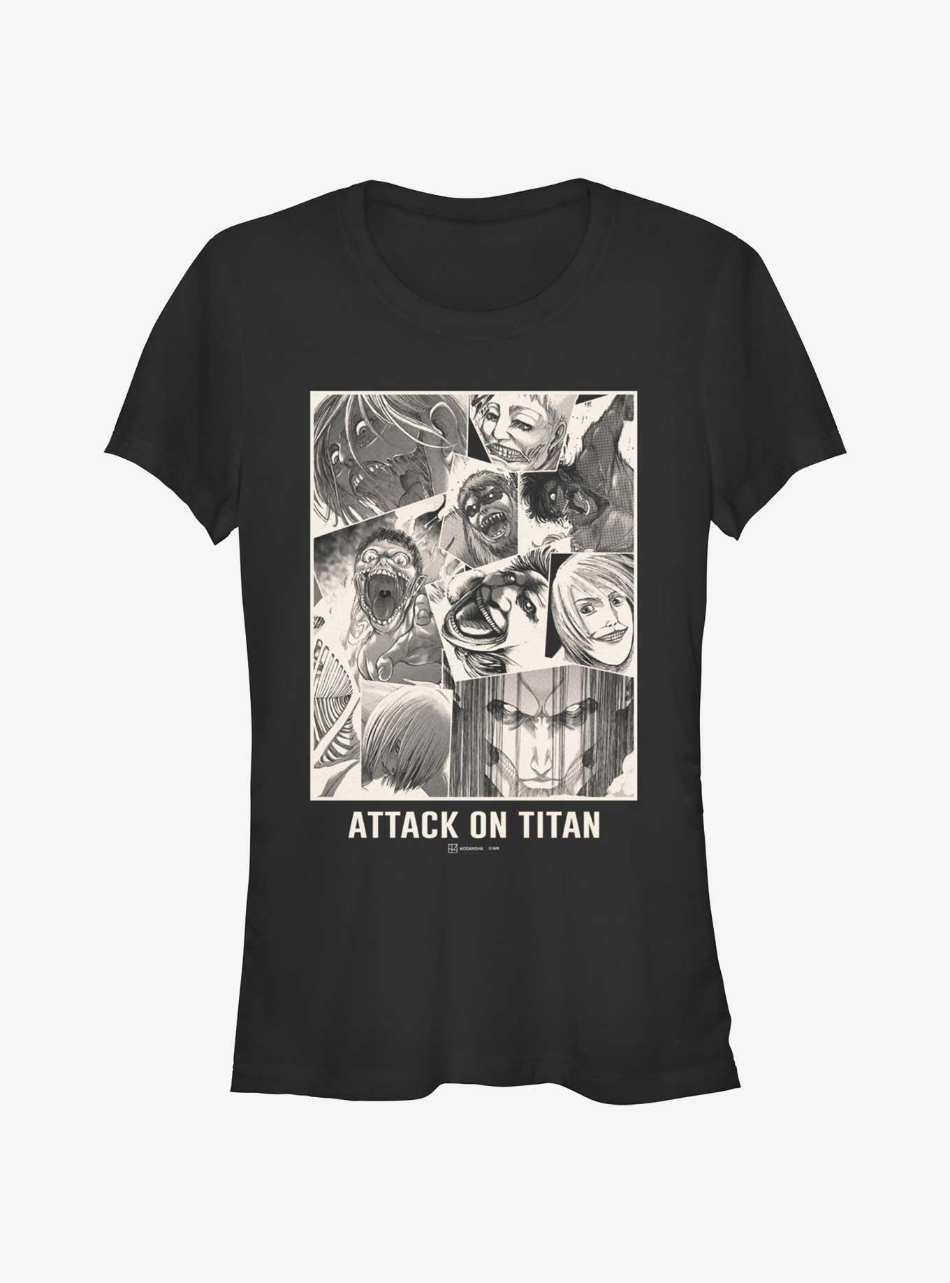 Attack on Titan Titan Collage Girls T-Shirt, , hi-res