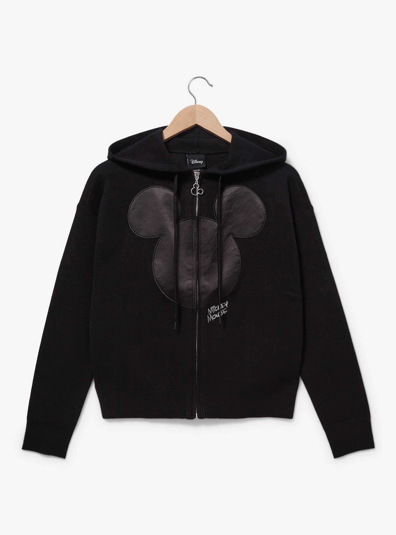 Disney Mickey Mouse Ears Women's Knit Zip Hoodie — BoxLunch Exclusive, , hi-res