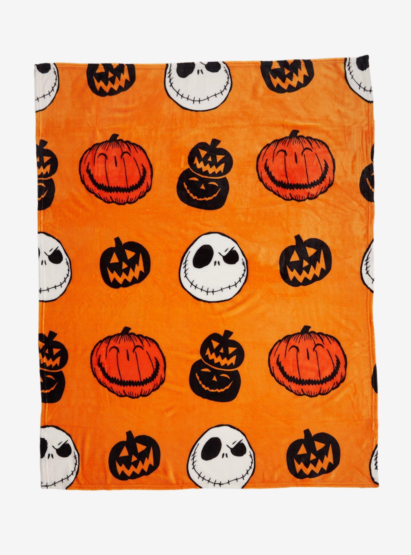 The Nightmare Before Christmas Pumpkin Pillow & Throw Blanket Set, , hi-res