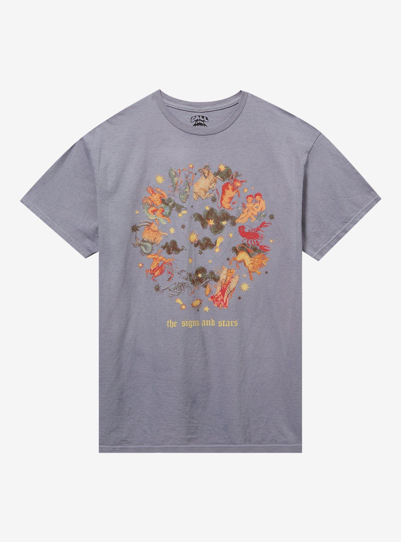 Stars & Zodiac T-Shirt By Call Your Mother, GREY, hi-res