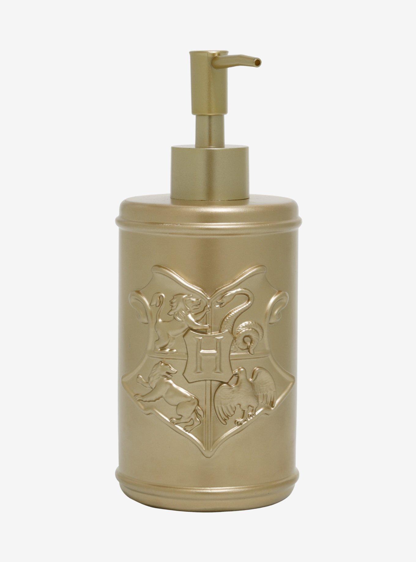 Harry Potter Hogwarts Crest Gold Soap Dispenser, , hi-res