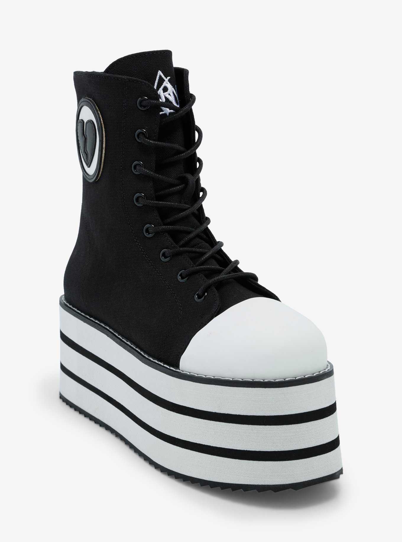 YRU Suspension Broken Heart Platform Sneakers, , hi-res