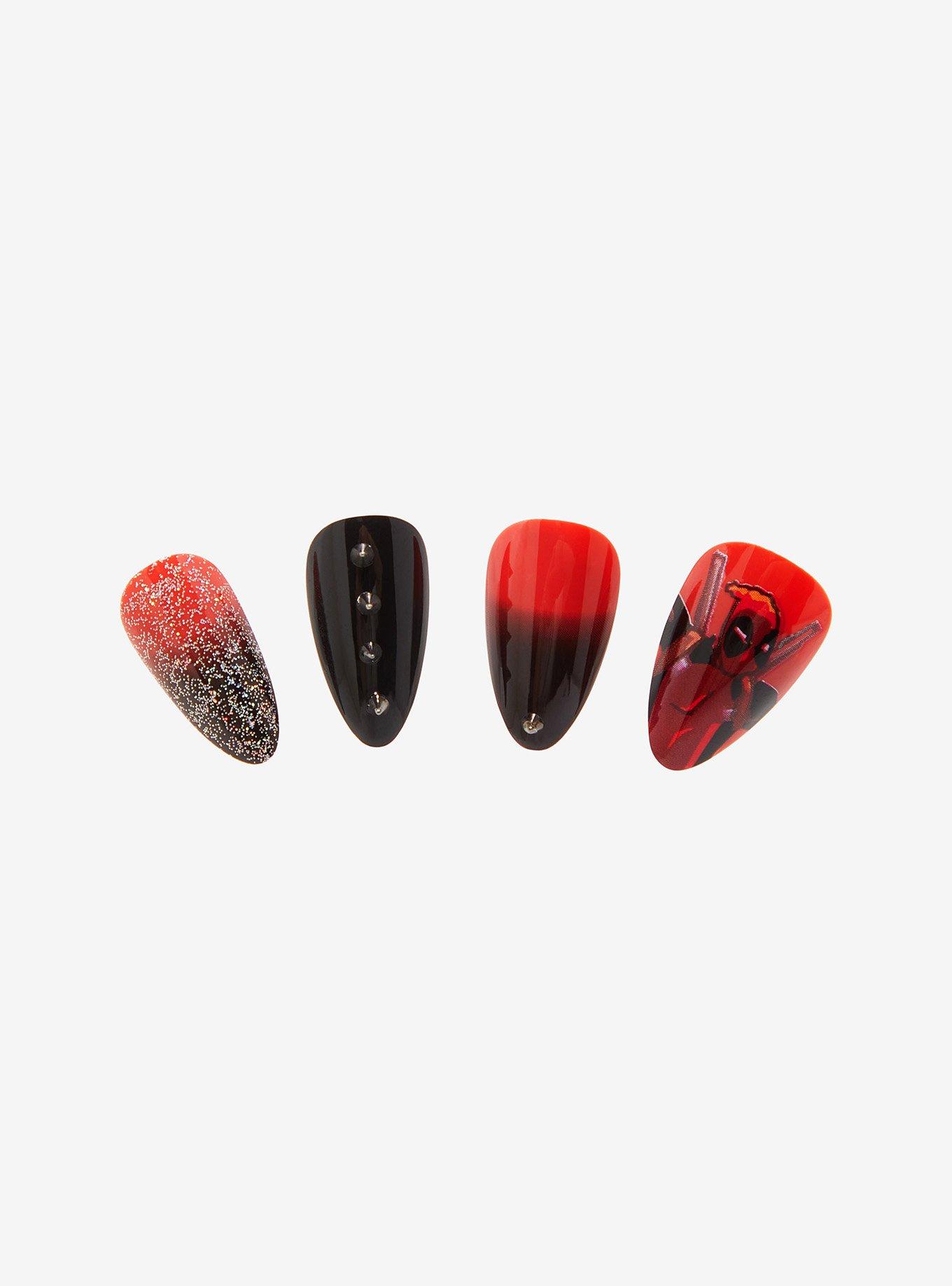 Marvel Deadpool Faux Nail Set, , hi-res