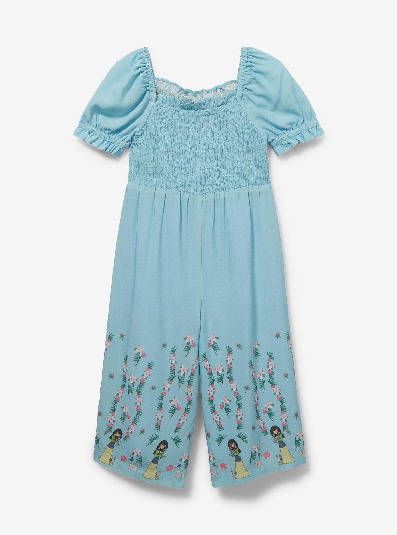 Disney Mulan Puff Sleeve Toddler Romper &mdash; BoxLunch Exclusive, BLUE, hi-res