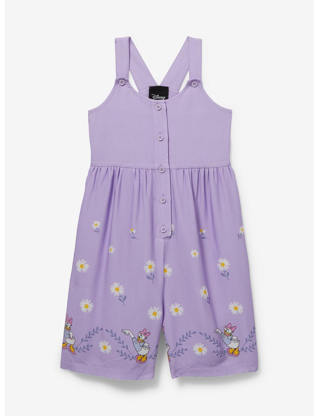 Disney Daisy Duck Button Front Toddler Romper — BoxLunch Exclusive, PURPLE, hi-res
