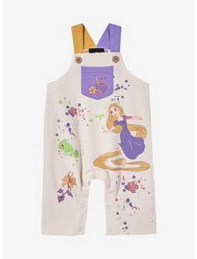 Disney Tangled Rapunzel Paint Splatter Infant Overalls — BoxLunch Exclusive, , hi-res