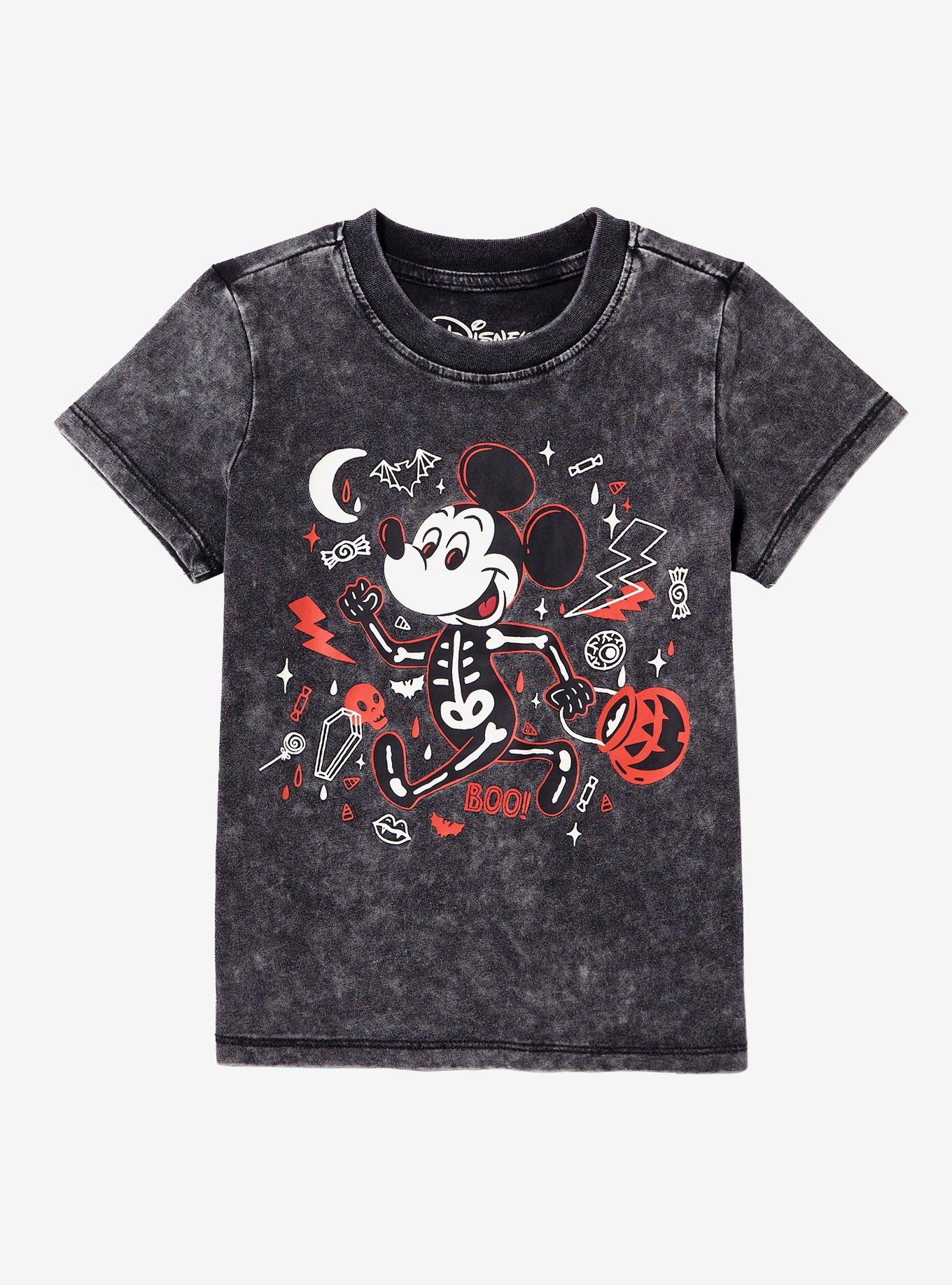 Disney Mickey Mouse Skeleton Glow-in-the-Dark Toddler T-Shirt — BoxLunch Exclusive, , hi-res