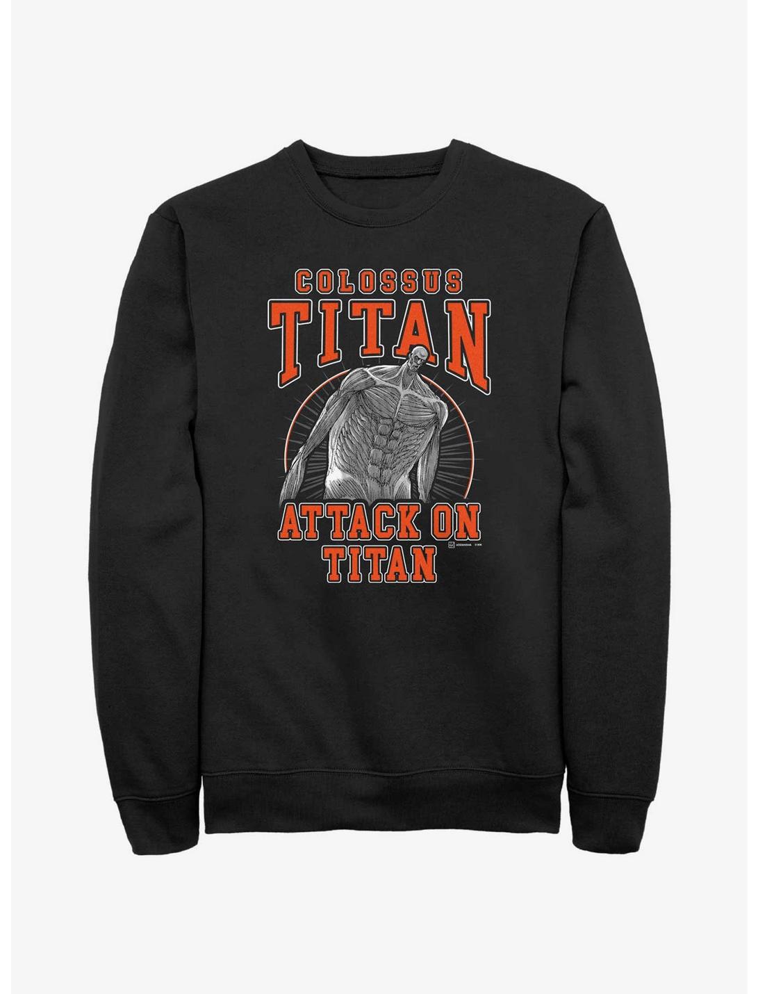 Attack on Titan Colossus Titan Jersey Sweatshirt, BLACK, hi-res