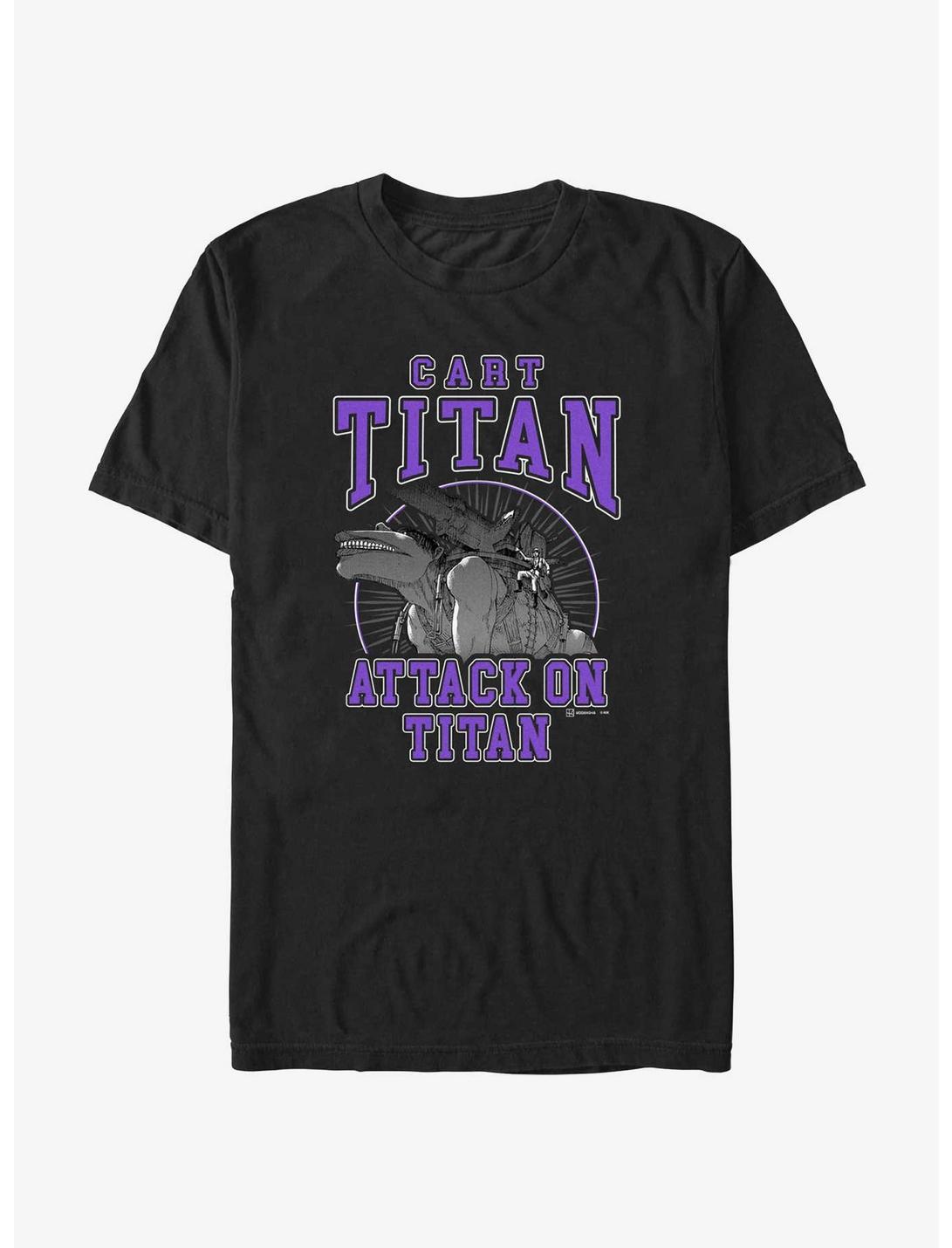 Attack on Titan Cart Titan Jersey T-Shirt, BLACK, hi-res