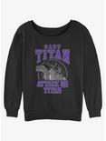 Attack on Titan Cart Titan Jersey Womens Slouchy Sweatshirt, BLACK, hi-res