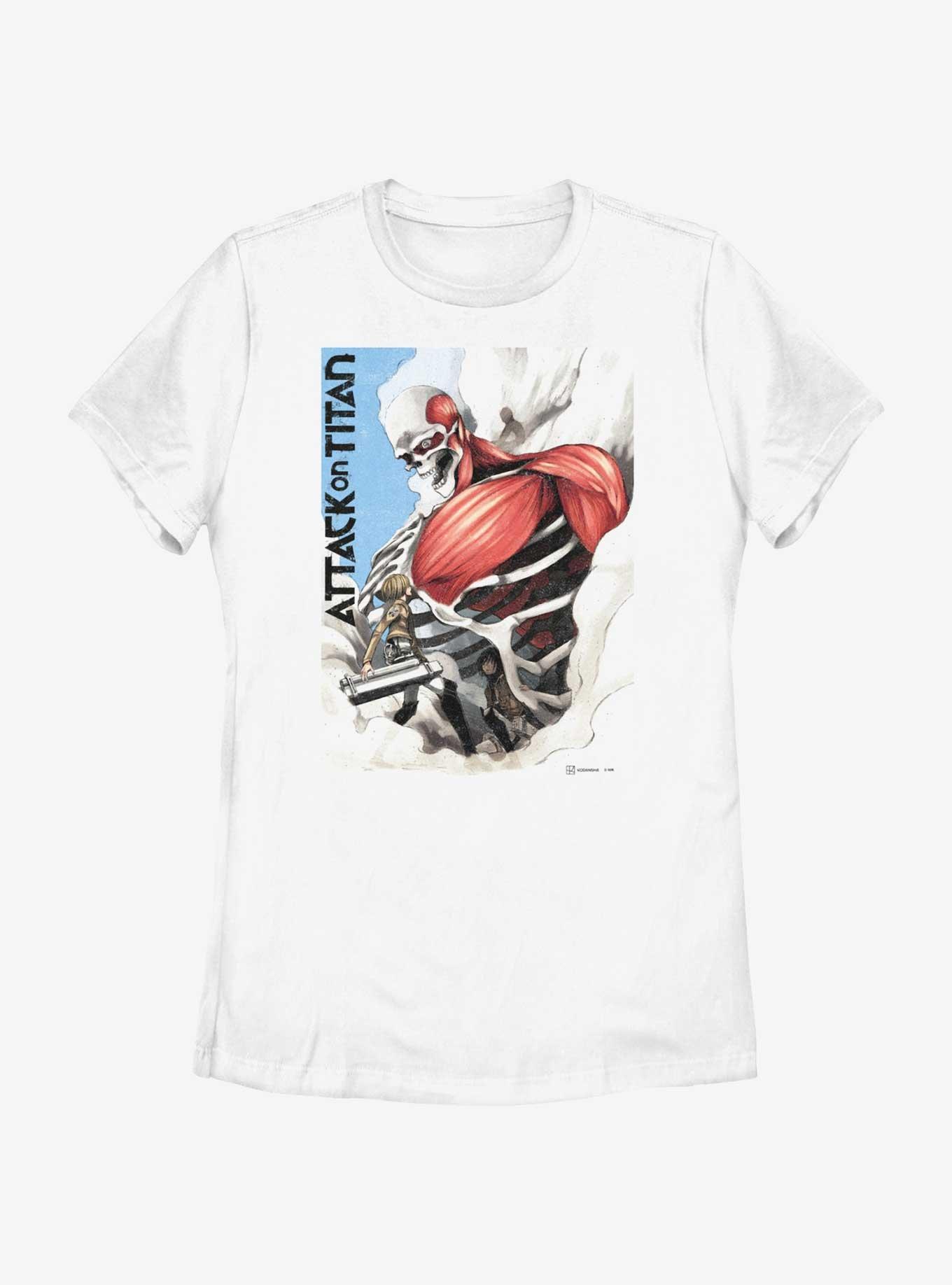 Attack on Titan In The Clouds Womens T-Shirt, WHITE, hi-res
