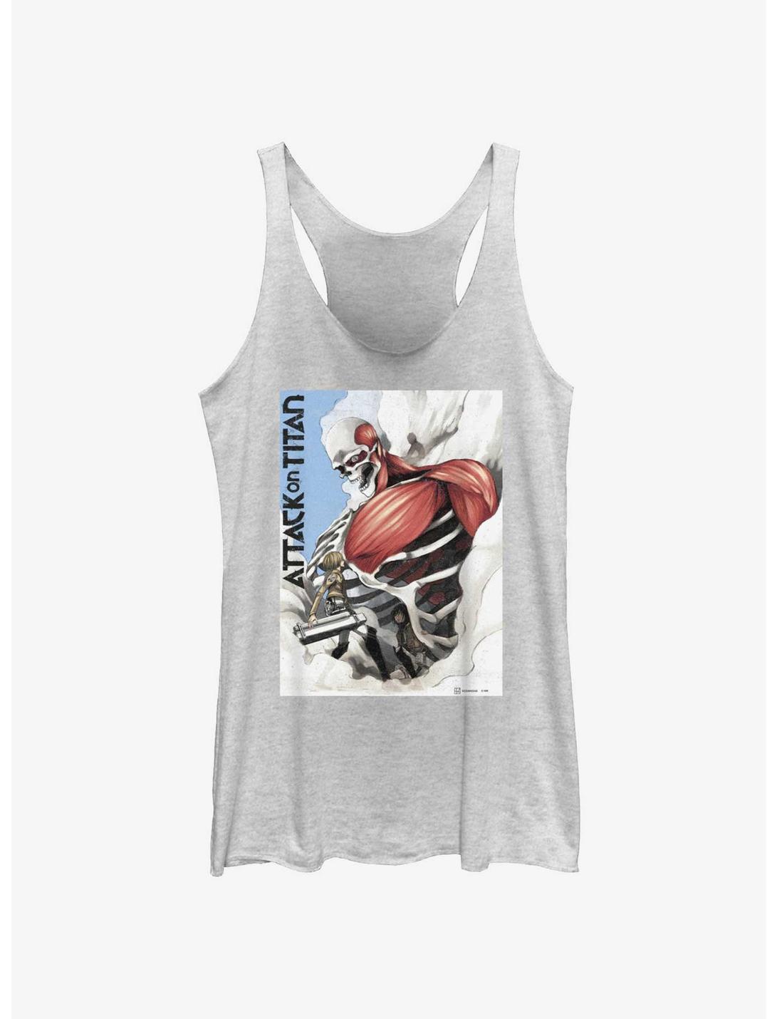 Attack on Titan In The Clouds Womens Tank, WHITE HTR, hi-res