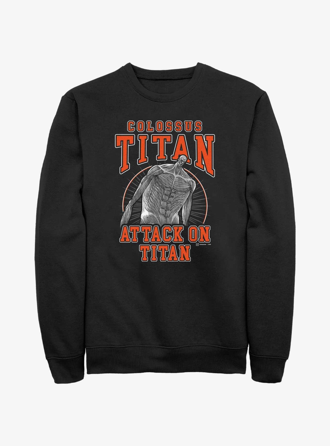 Attack on Titan Colossus Titan Jersey Sweatshirt, BLACK, hi-res