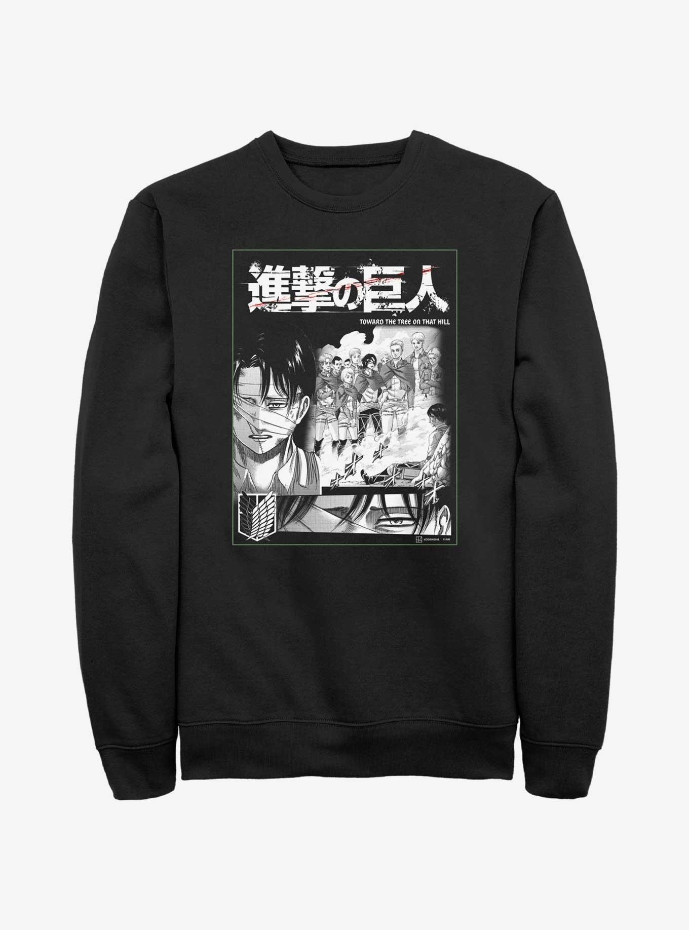 Attack on Titan Levi On The Hill Sweatshirt, BLACK, hi-res