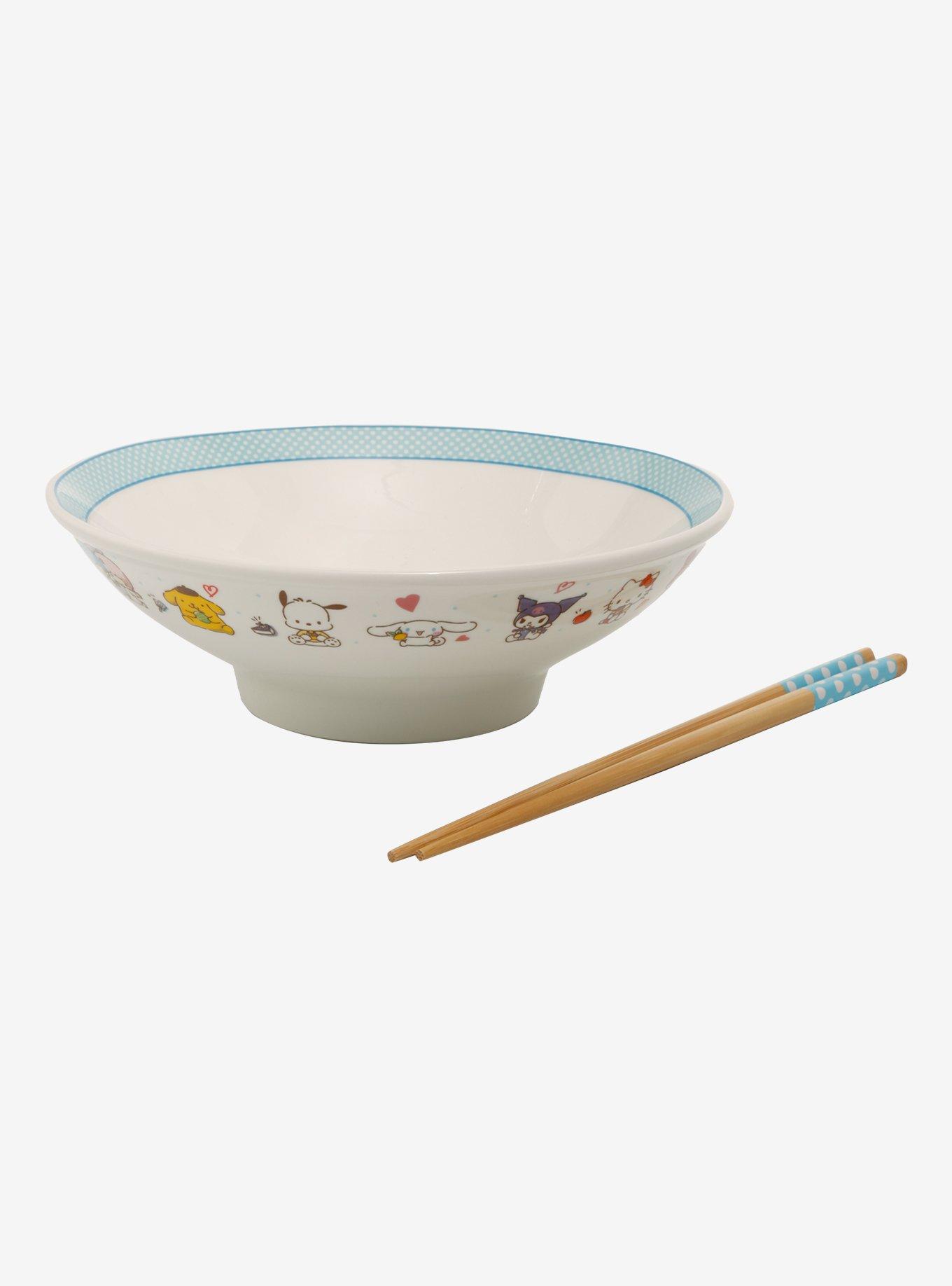 Hello Kitty And Friends Wide Ramen Bowl With Chopsticks, , hi-res