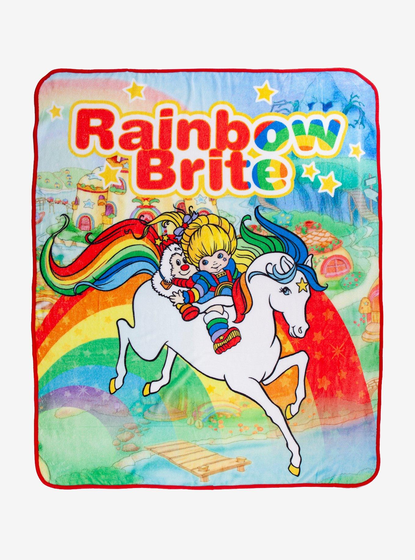 Couverture Rainbow Brite Hallmark 115x160cm - Imprimée Vintage - état Correct