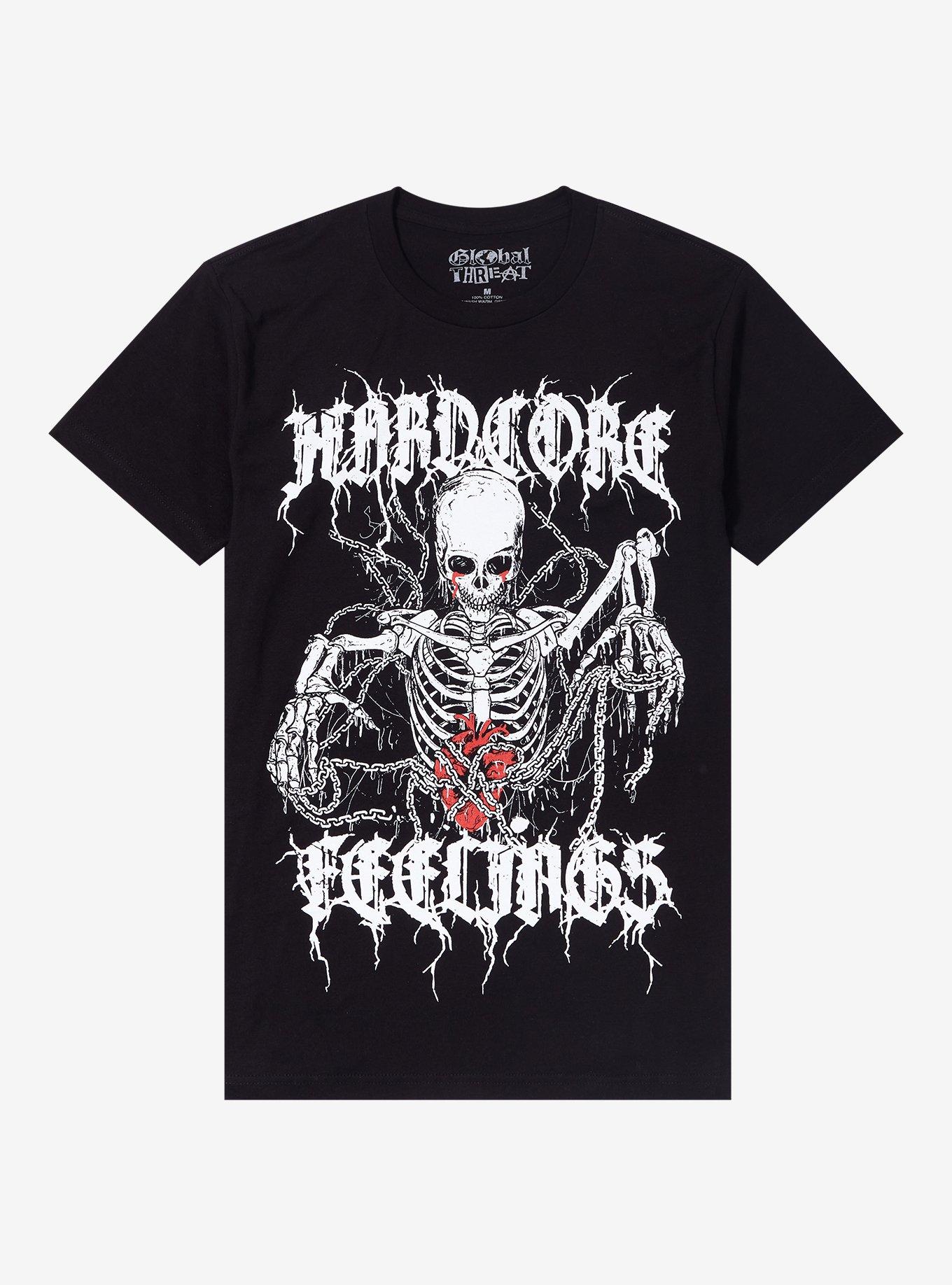Hardcore Feelings Skeleton T-Shirt By Global Threat