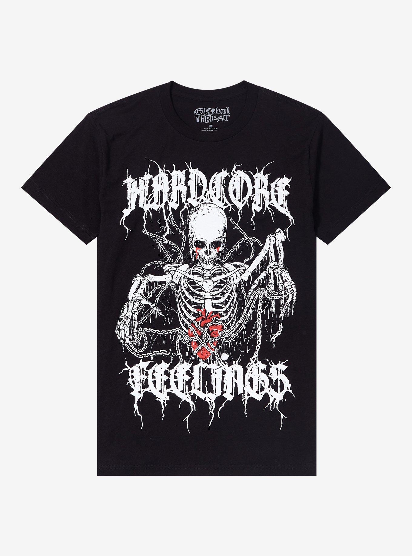 Hardcore Feelings Skeleton T-Shirt By Global Threat | Hot Topic