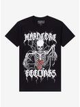Hardcore Feelings Skeleton T-Shirt By Global Threat, BLACK, hi-res