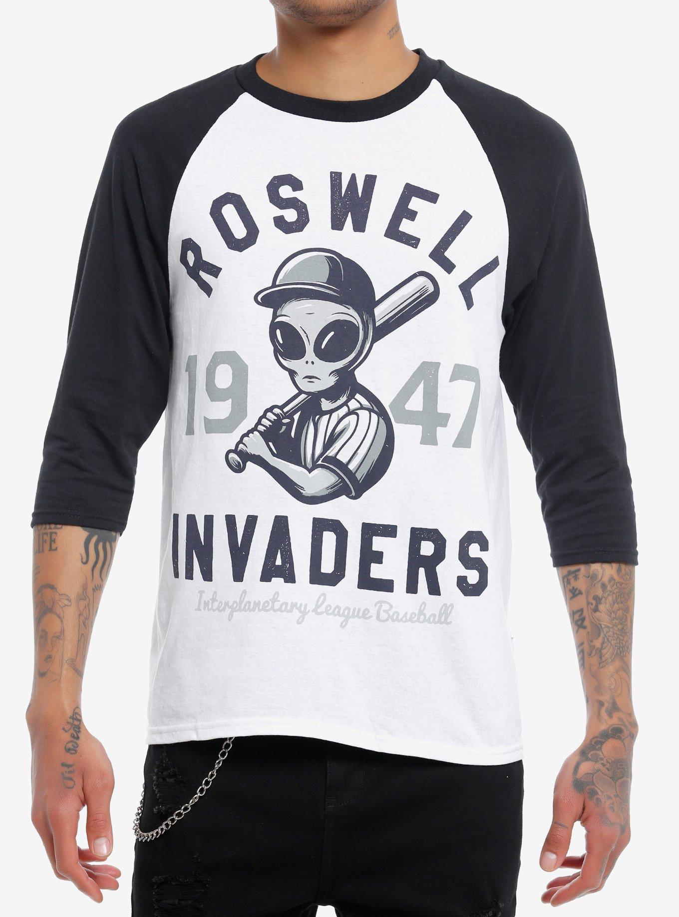 Roswell Invaders Baseball Raglan T-Shirt, MULTI, hi-res