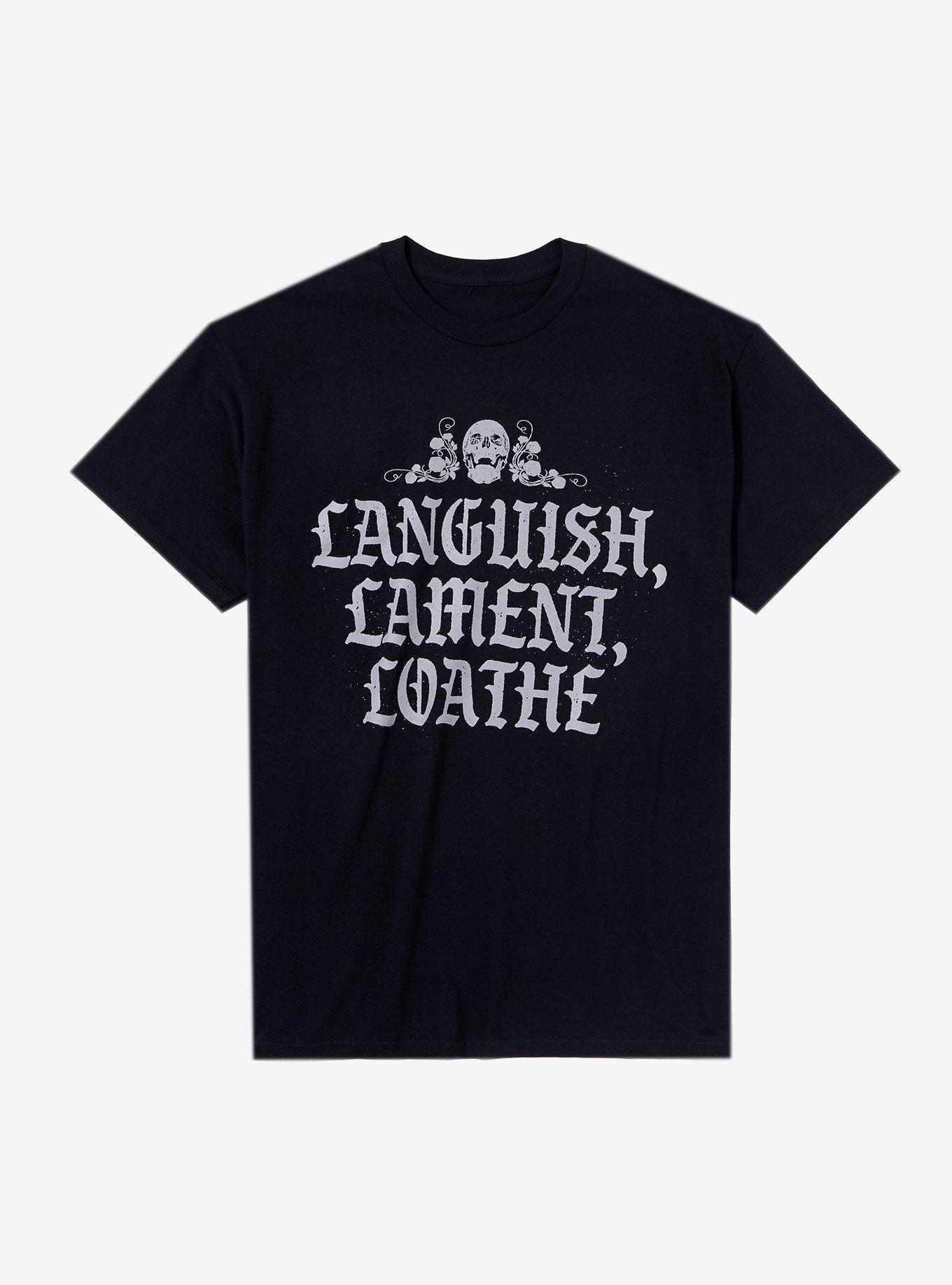 Languish, Lament, Loathe T-Shirt, BLACK, hi-res