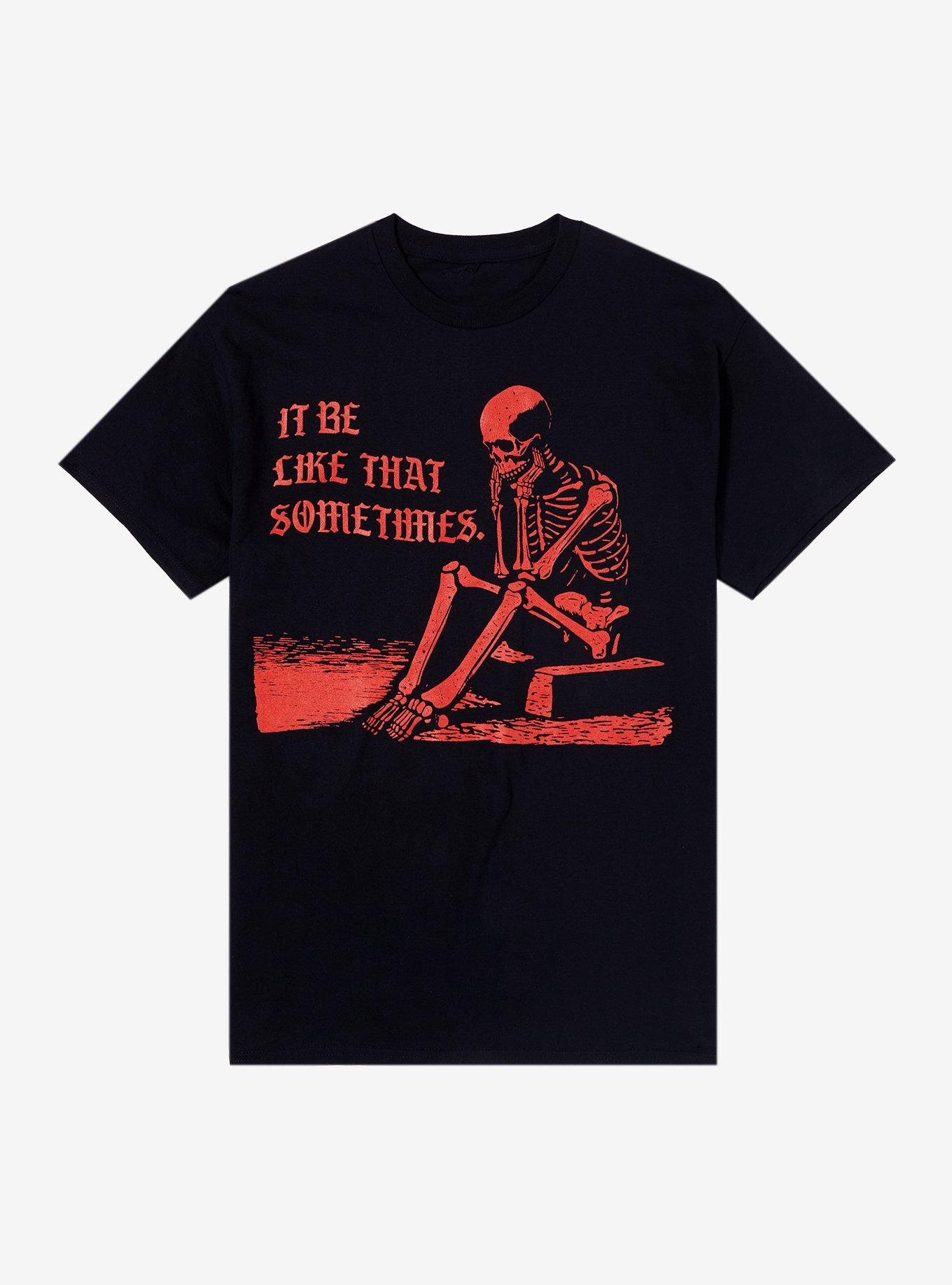 It Be Like That Skeleton T-Shirt, BLACK, hi-res