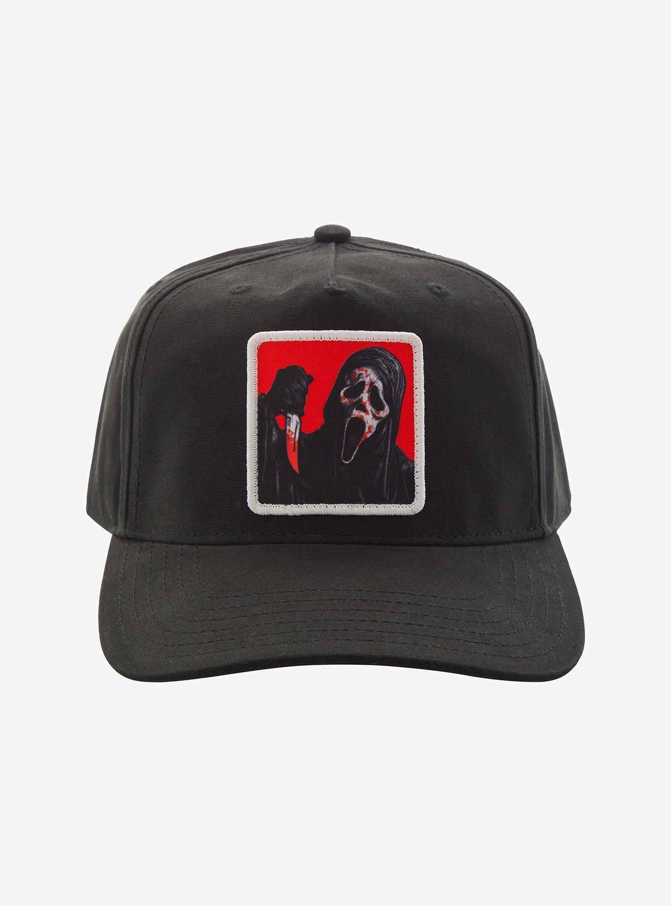 Scream Ghost Face Patch Snapback Hat, , hi-res