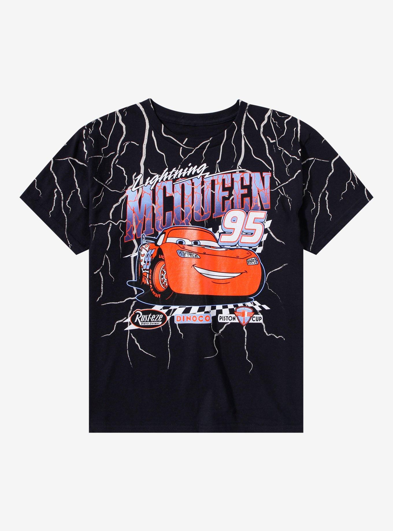 Disney Pixar Cars Lightning McQueen Racing Youth T-Shirt - BoxLunch Exclusive, RED  NAVY, hi-res