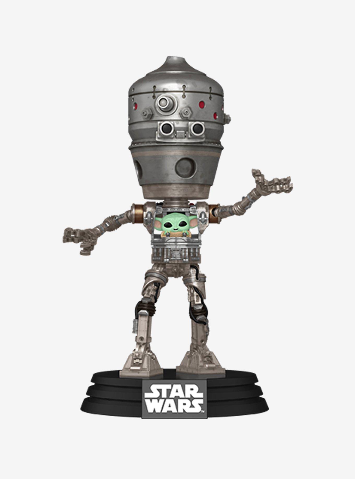 Funko Star Wars The Mandalorian Pop! IG-12 With Grogu Vinyl Bobble-Head Figure, , hi-res