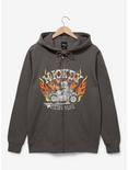 Disney Mickey Mouse Motorcycle Portrait Zippered Hoodie - BoxLunch Exclusive, BLACK, hi-res