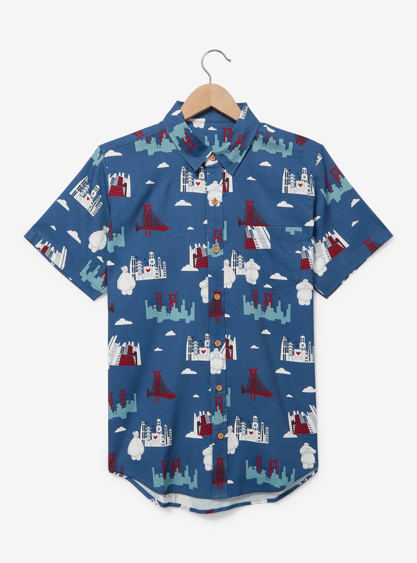 Disney Big Hero 6 San Fransokyo Scenic Allover Print Woven Shirt — BoxLunch Exclusive