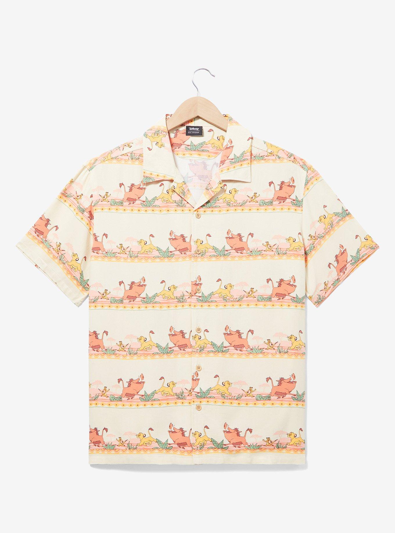 Disney The Lion King Simba, Timon, and Pumbaa Hakuna Matata Woven Shirt — BoxLunch Exclusive, , hi-res