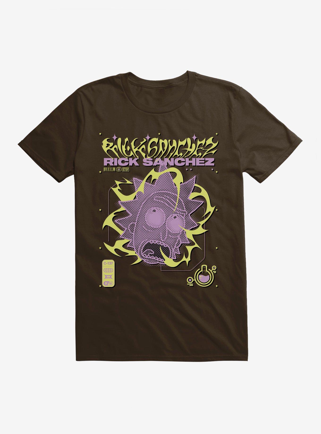 Rick And Morty Rick Sanchez T-Shirt, CHOCOLATE, hi-res