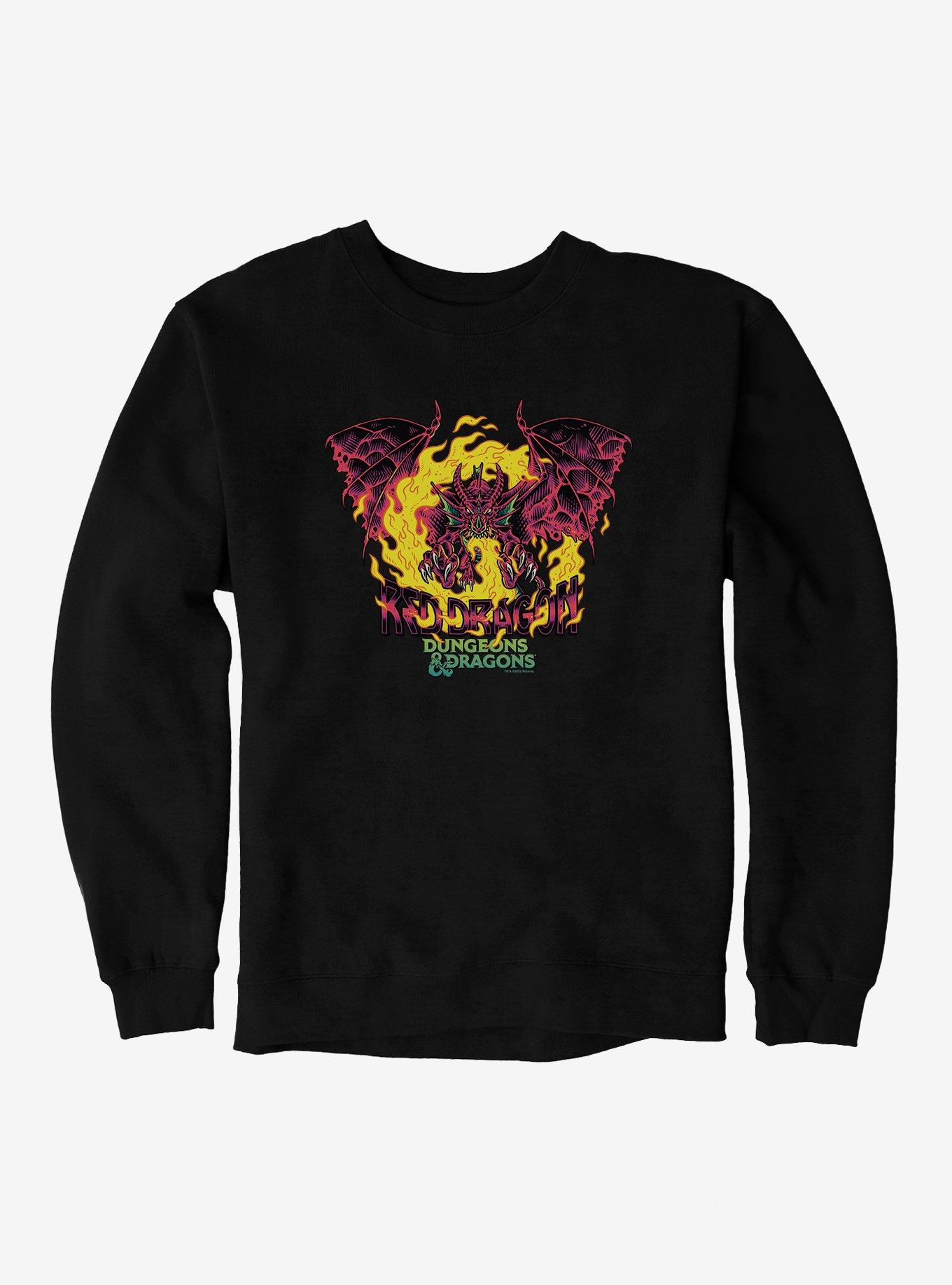 Dungeons And Dragons Red Dragon Sweatshirt, BLACK, hi-res view 1