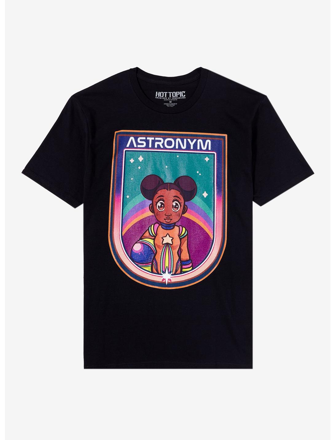 Rainbow Girl Astronaut T-Shirt By Astronym, BLACK, hi-res