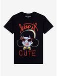 Keep It Cute Portrait T-Shirt By Cozcon, BLACK, hi-res